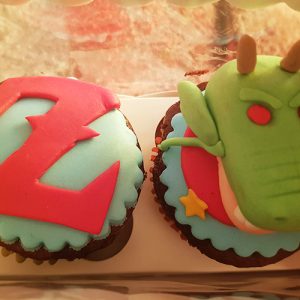 Cupcake tematica dragon ball para cumpleaños