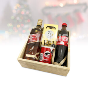 caja rustica con whisky. Felicita con un regalo increible.